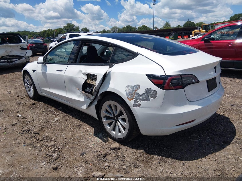 2022 Tesla Model 3 VIN 5YJ3E1EB3NF209529 IAAI salvage auction — LEFT SIDE, Salvage Title, sold $9,650 on 2026-07-29 (photo 3)