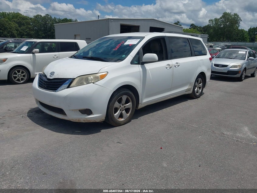 2011 Toyota Sienna VIN 5TDKK3DC2BS066347 IAAI salvage auction — FRONT & REAR, Clear (Georgia), sold $1,550 on 2026-07-15 (photo 2)