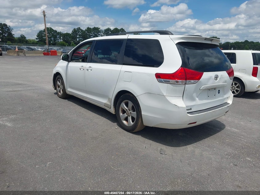 2011 Toyota Sienna VIN 5TDKK3DC2BS066347 IAAI salvage auction — FRONT & REAR, Clear (Georgia), sold $1,550 on 2026-07-15 (photo 3)