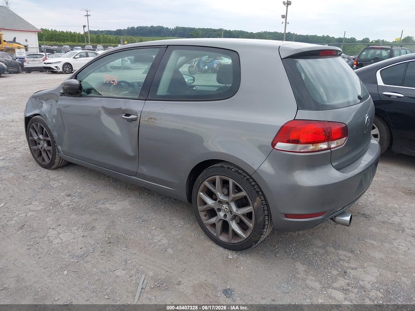 2012 Volkswagen Golf VIN WVWAB7AJ1CW013307 IAAI salvage auction — LEFT FRONT, Salvage Title, sold $750 on 2026-08-05 (photo 3)