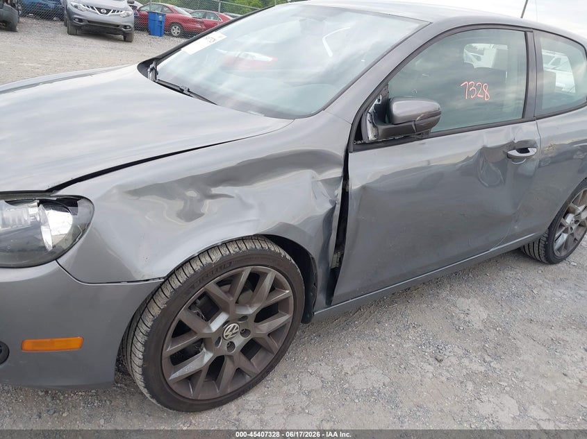 2012 Volkswagen Golf VIN WVWAB7AJ1CW013307 IAAI salvage auction — LEFT FRONT, Salvage Title, sold $750 on 2026-08-05 (photo 6)