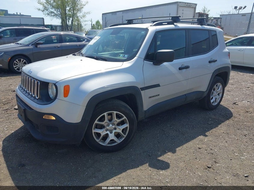 2018 Jeep Renegade VIN ZACCJBAB4JPJ48845 IAAI salvage auction — RIGHT FRONT, Original (West Virginia), sold $1,400 on 2026-07-31 (photo 2)