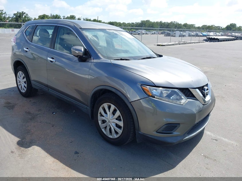 2015 Nissan Rogue VIN KNMAT2MT8FP505778 IAAI salvage auction — LEFT SIDE, Rebuildable (Florida), sold $1,900 on 2026-07-13 (photo 1)