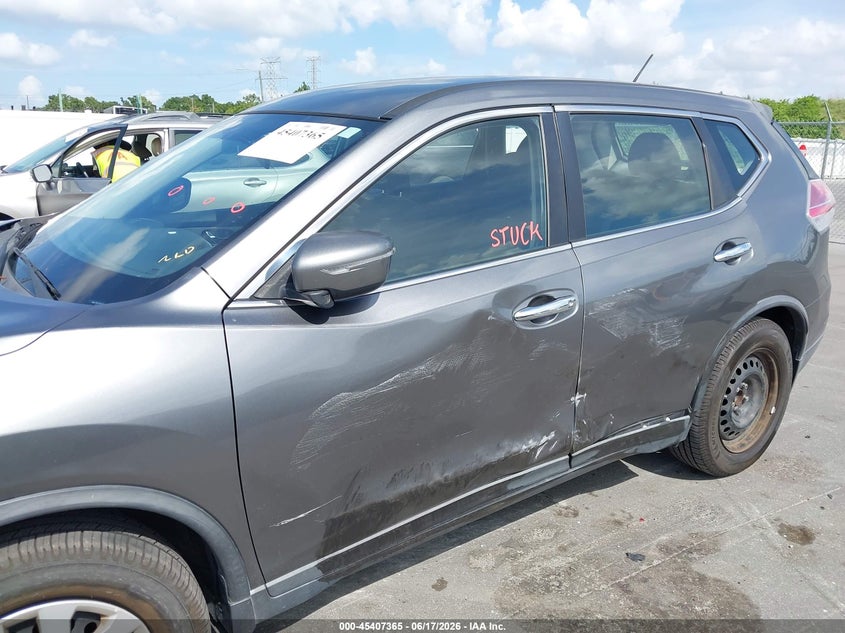 2015 Nissan Rogue VIN KNMAT2MT8FP505778 IAAI salvage auction — LEFT SIDE, Rebuildable (Florida), sold $1,900 on 2026-07-13 (photo 6)