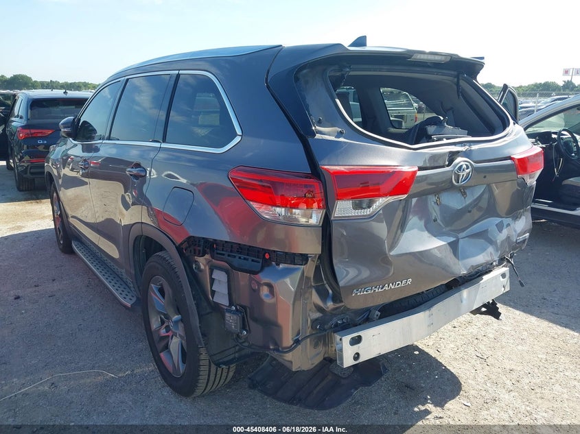 2017 Toyota Highlander VIN 5TDYZRFH7HS210162 IAAI salvage auction — REAR END, Salvage (Texas), sold $11,300 on 2026-07-07 (photo 3)