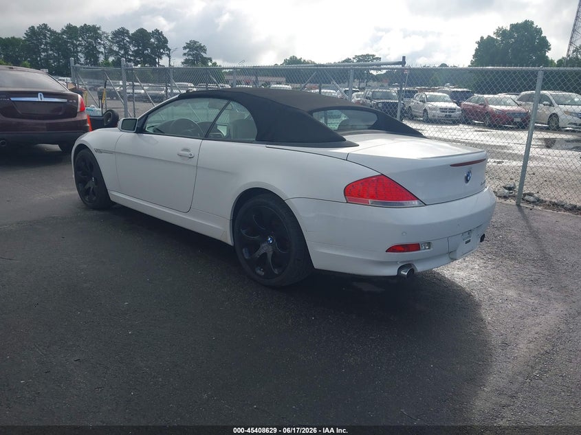 2004 BMW 6 series VIN WBAEK73414B321530 IAAI salvage auction — NORMAL WEAR, Clear (Georgia), sold $1,150 on 2026-07-08 (photo 3)