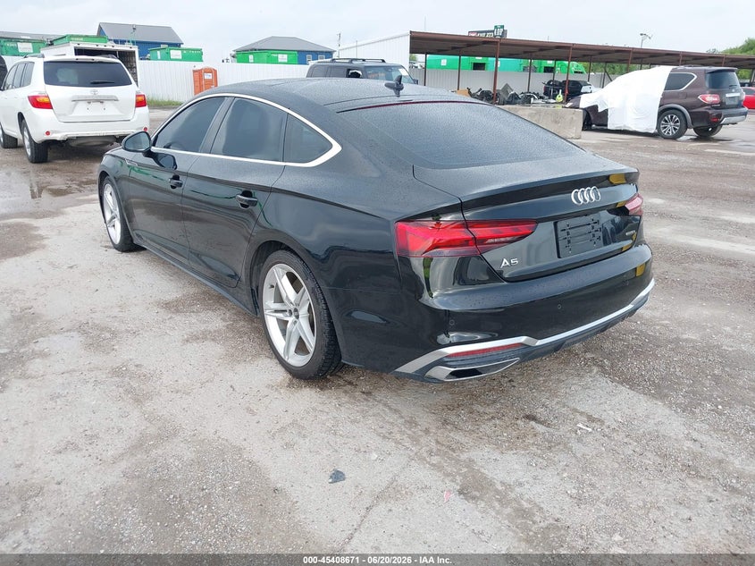 2022 Audi A5 VIN WAUDACF53NA029574 IAAI salvage auction — HAIL, Salvage Title, sold $19,000 on 2026-08-26 (photo 3)