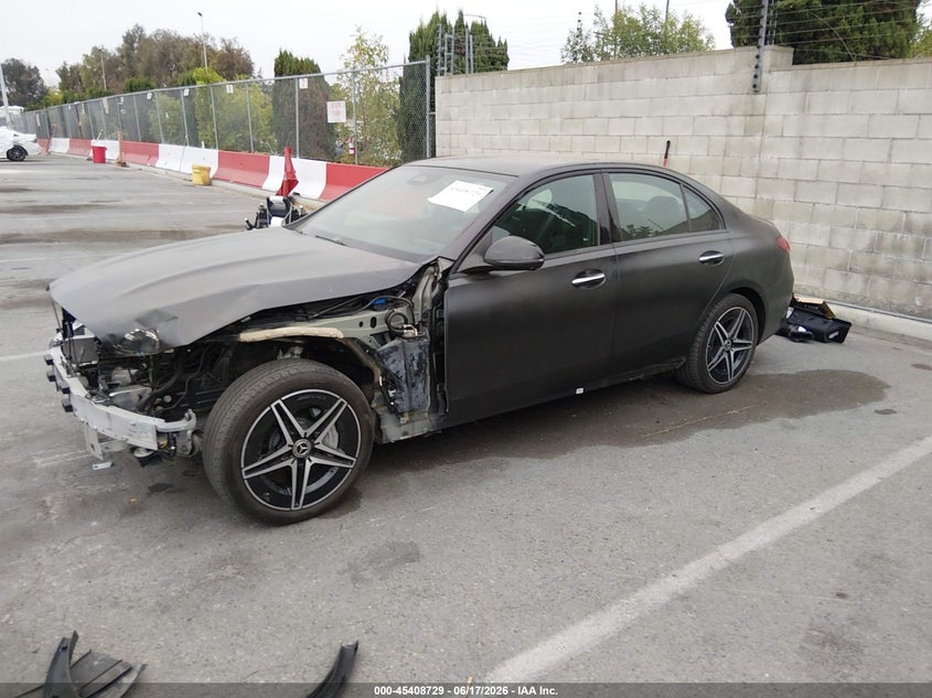 2024 Mercedes-benz C-klasse VIN W1KAF4HB7RR218595 IAAI salvage auction — FRONT END, Salvage Title, sold $17,800 on 2026-08-20 (photo 2)