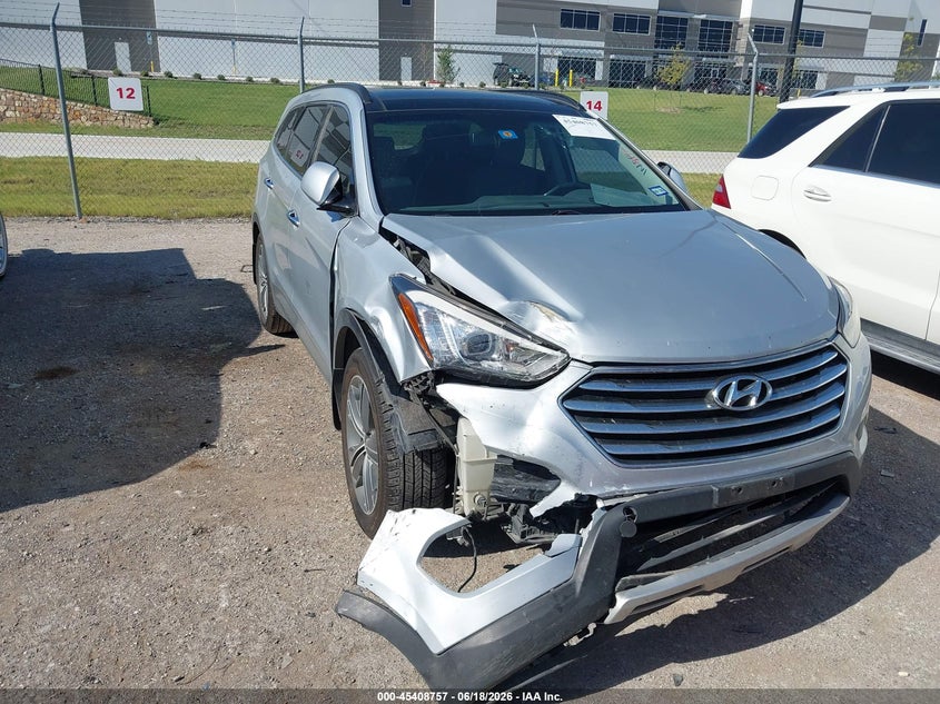 2015 Hyundai Santa fe VIN KM8SR4HF8FU125114 IAAI salvage auction — FRONT END, Salvage (Texas), sold $1,350 on 2026-07-07 (photo 1)