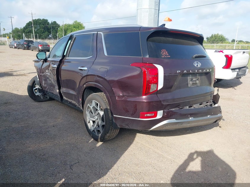 2022 Hyundai Palisade VIN KM8R7DHE8NU361529 IAAI salvage auction — FRONT END, Salvage (Texas), sold $25 on 2026-07-28 (photo 3)