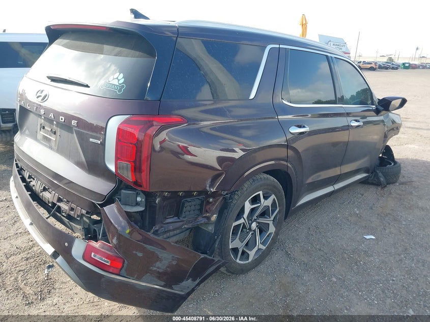 2022 Hyundai Palisade VIN KM8R7DHE8NU361529 IAAI salvage auction — FRONT END, Salvage (Texas), sold $25 on 2026-07-28 (photo 4)
