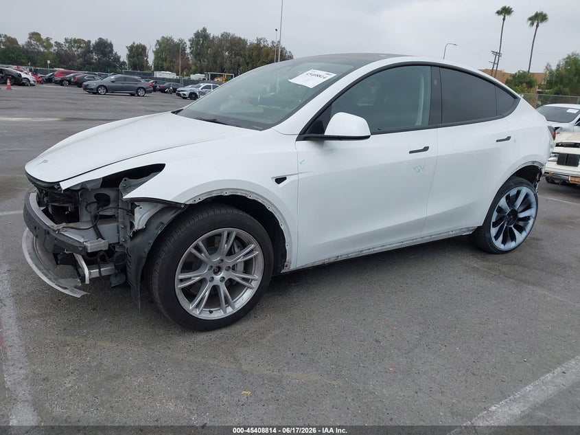 2023 Tesla Model y VIN 7SAYGAEEXPF942015 IAAI salvage auction — REAR END, Salvage (California), sold $12,000 on 2026-07-23 (photo 2)