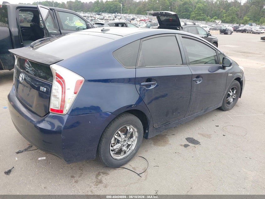 2012 Toyota Prius VIN JTDKN3DU4C1491664 IAAI salvage auction — THEFT, Salvage Title, sold $25 on 2026-07-28 (photo 4)