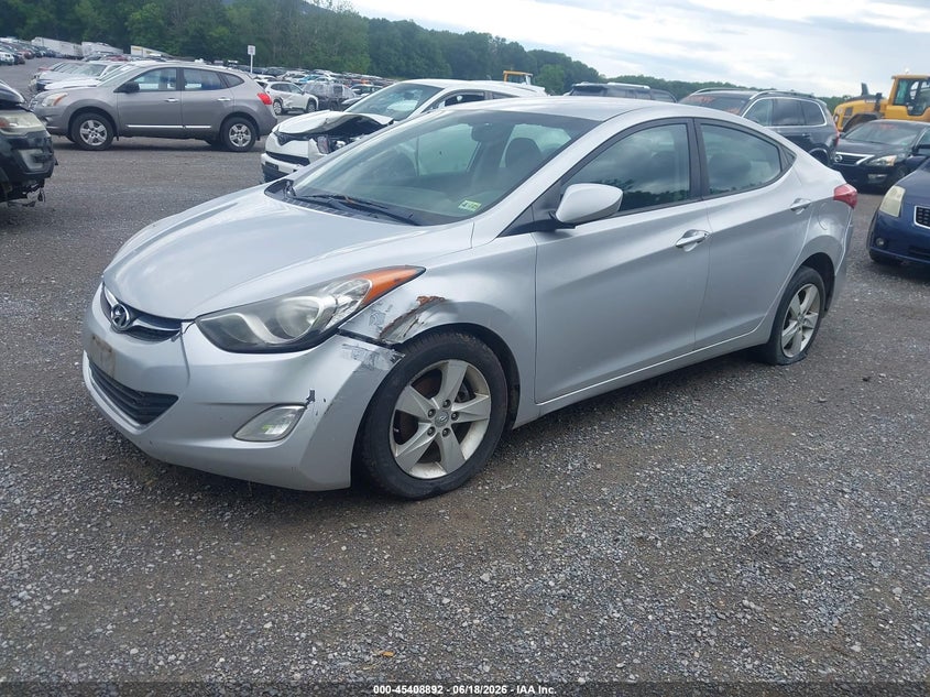 2012 Hyundai Elantra VIN KMHDH4AEXCU176087 IAAI salvage auction — NORMAL WEAR, Clear (Virginia), sold $200 on 2026-07-21 (photo 2)