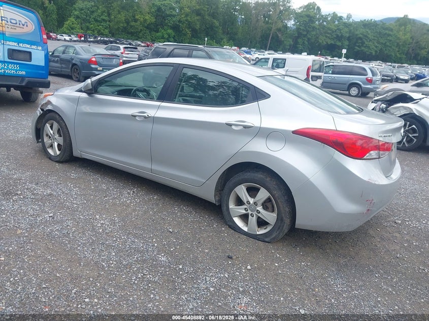 2012 Hyundai Elantra VIN KMHDH4AEXCU176087 IAAI salvage auction — NORMAL WEAR, Clear (Virginia), sold $200 on 2026-07-21 (photo 3)