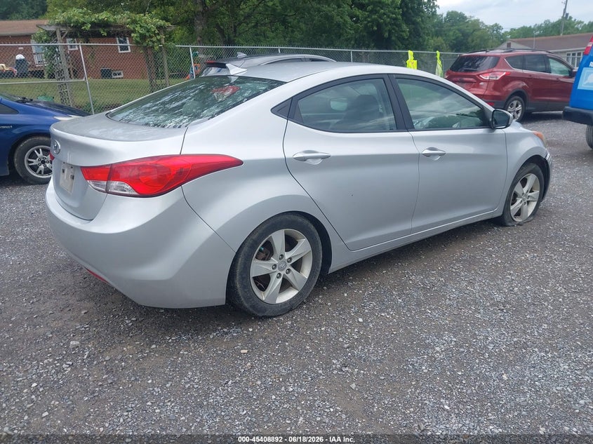 2012 Hyundai Elantra VIN KMHDH4AEXCU176087 IAAI salvage auction — NORMAL WEAR, Clear (Virginia), sold $200 on 2026-07-21 (photo 4)