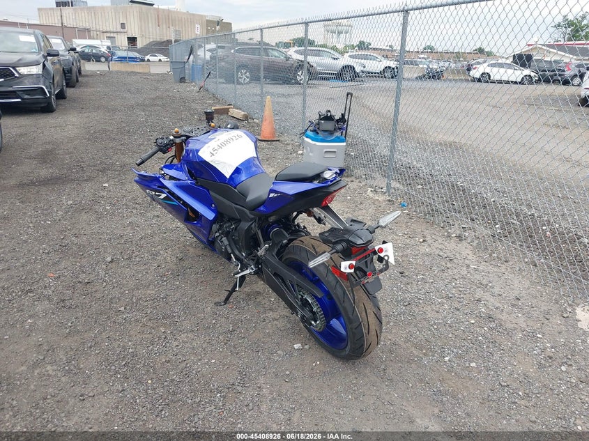 2026 Yamaha Yzf VIN JYARM60E4TA003200 IAAI salvage auction — FRONT & REAR, Salvage (New Jersey), sold $1,350 on 2026-09-24 (photo 3)