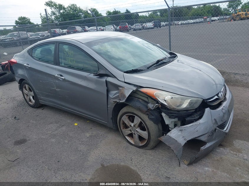 2012 Hyundai Elantra VIN KMHDH4AE8CU413059 IAAI salvage auction — FRONT & REAR, Clear (Virginia), sold $425 on 2026-07-28 (photo 1)