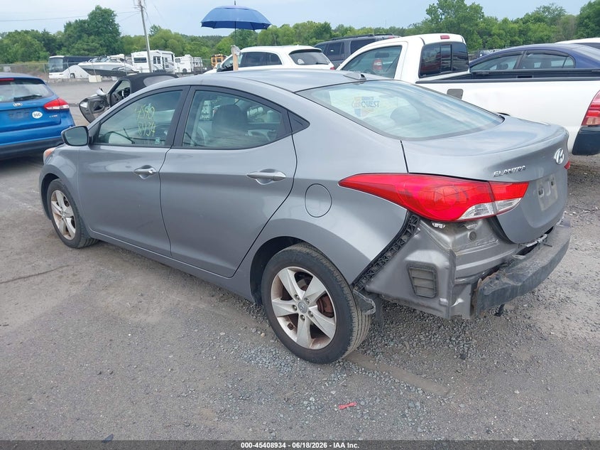 2012 Hyundai Elantra VIN KMHDH4AE8CU413059 IAAI salvage auction — FRONT & REAR, Clear (Virginia), sold $425 on 2026-07-28 (photo 3)