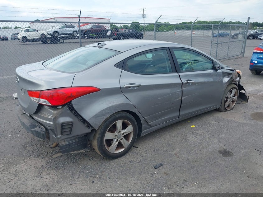 2012 Hyundai Elantra VIN KMHDH4AE8CU413059 IAAI salvage auction — FRONT & REAR, Clear (Virginia), sold $425 on 2026-07-28 (photo 4)