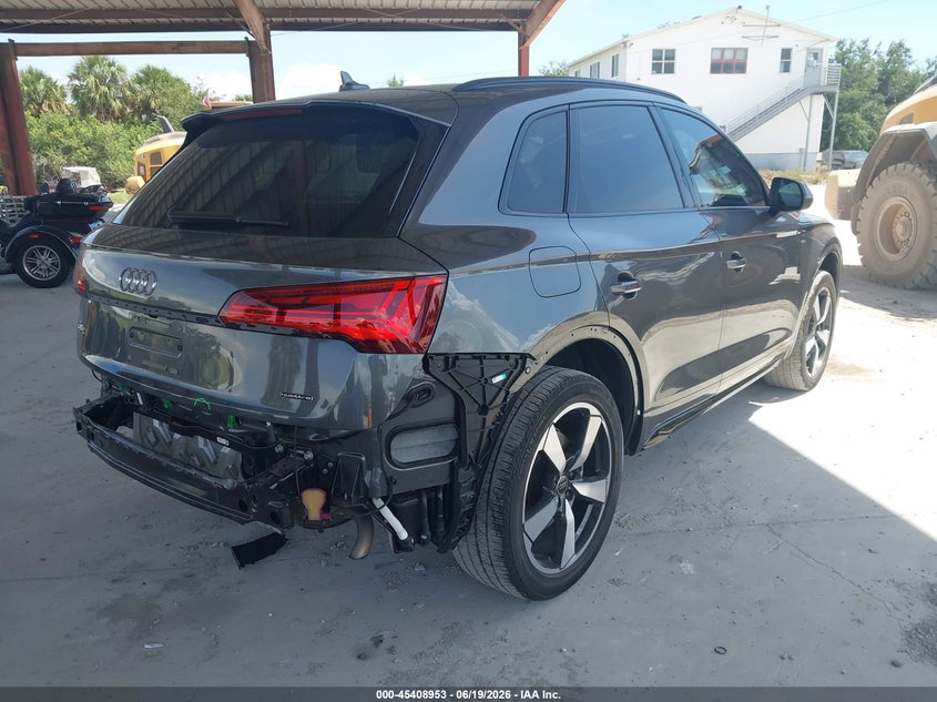 2023 Audi Q5 VIN WA1FAAFY4P2162569 IAAI salvage auction — REAR END, Rebuildable (Florida), sold $50 on 2026-08-01 (photo 4)