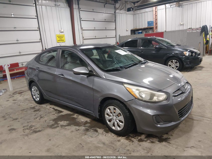 2017 Hyundai Accent VIN KMHCT4AE9HU242758 IAAI salvage auction — FRONT END, Salvage (Iowa), sold $1,225 on 2026-08-01 (photo 1)