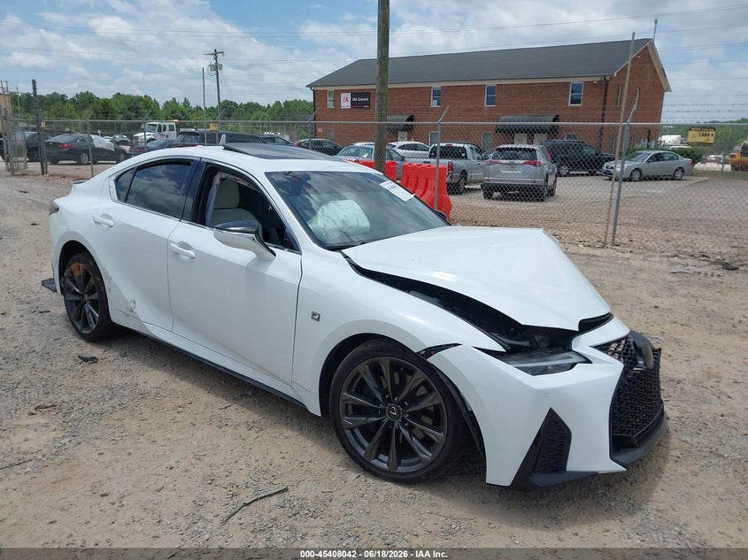 2023 Lexus Is VIN JTHGZ1E28P5032100 IAAI salvage auction — FRONT END, Salvage (Idaho), sold $4,550 on 2026-07-27 (photo 1)
