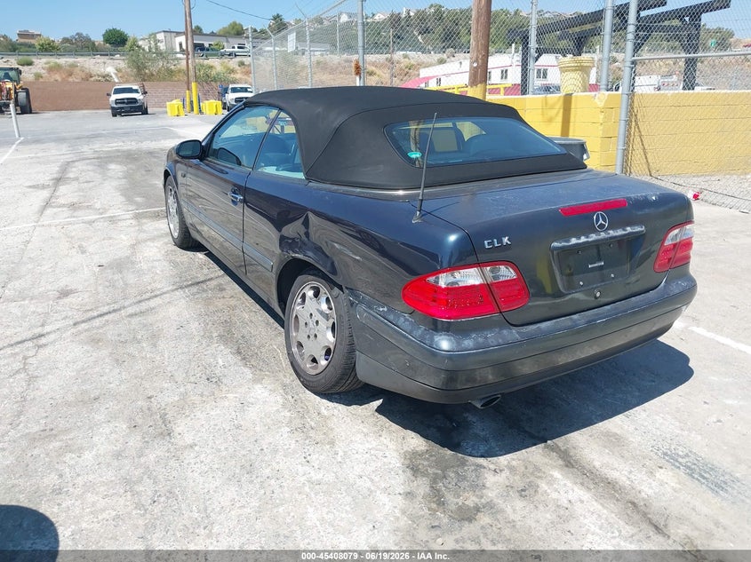 1999 Mercedes-benz Clk-klasse VIN WDBLK65G2XT007765 IAAI salvage auction — LEFT REAR, Salvage (California), sold $400 on 2026-07-08 (photo 3)