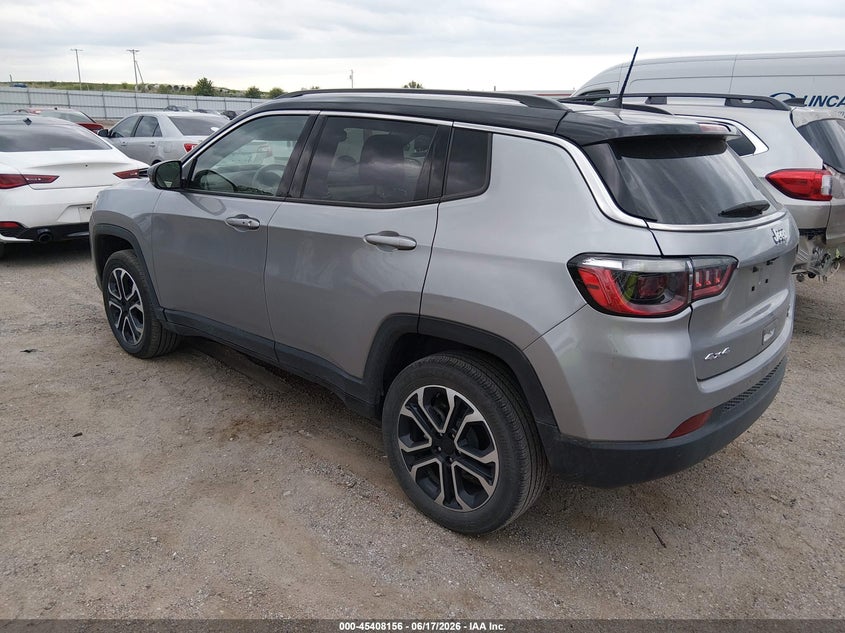 2022 Jeep Compass VIN 3C4NJDCB8NT159527 IAAI salvage auction — FRONT END, Certificate Of Title (Nebraska), sold $5,550 on 2026-07-09 (photo 3)