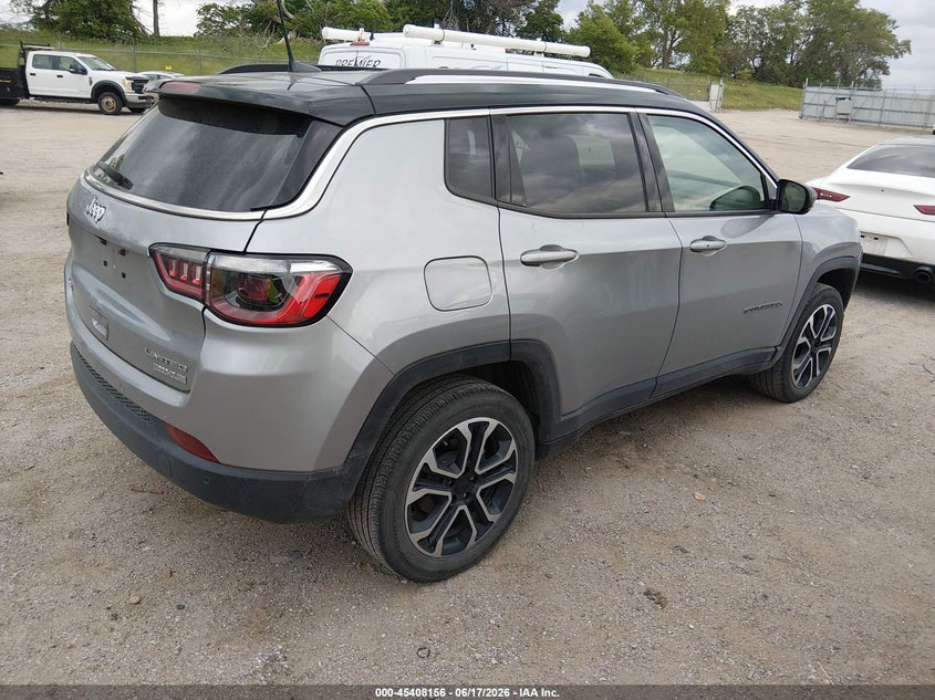 2022 Jeep Compass VIN 3C4NJDCB8NT159527 IAAI salvage auction — FRONT END, Certificate Of Title (Nebraska), sold $5,550 on 2026-07-09 (photo 4)