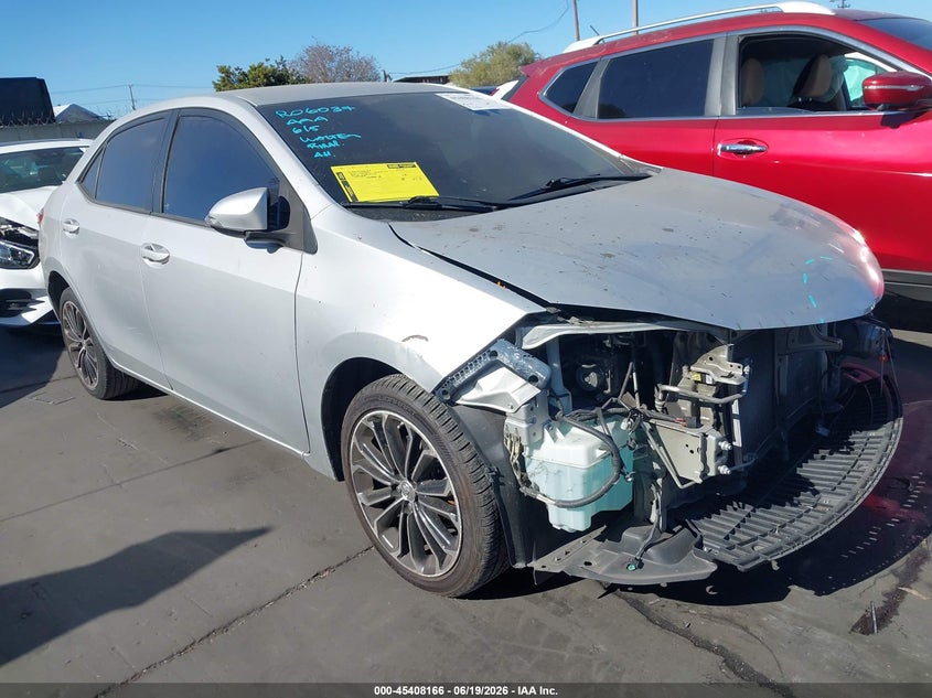 2016 Toyota Corolla VIN 5YFBURHE9GP538620 IAAI salvage auction — FRONT END, Salvage Certificate (California), sold $4,400 on 2026-07-08 (photo 1)