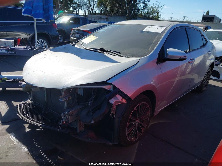 2016 Toyota Corolla VIN 5YFBURHE9GP538620 IAAI salvage auction — FRONT END, Salvage Certificate (California), sold $4,400 on 2026-07-08 (photo 2)