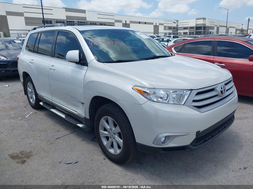 2012 Toyota Highlander VIN 5TDZK3EHXCS080183 IAAI salvage auction — NORMAL WEAR, Original (Texas), sold $5,900 on 2026-07-07 (photo 1)