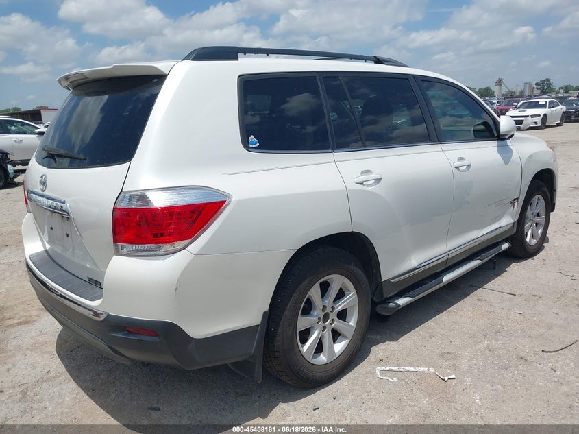 2012 Toyota Highlander VIN 5TDZK3EHXCS080183 IAAI salvage auction — NORMAL WEAR, Original (Texas), sold $5,900 on 2026-07-07 (photo 4)