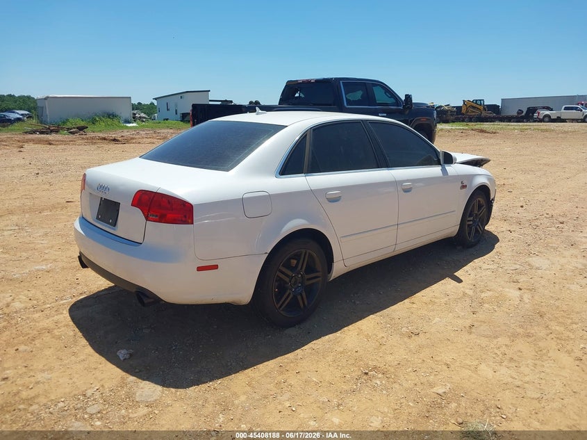 2007 Audi A4 VIN WAUAF78E97A105388 IAAI salvage auction — FRONT END, Salvage (Missouri), sold $100 on 2026-07-20 (photo 4)