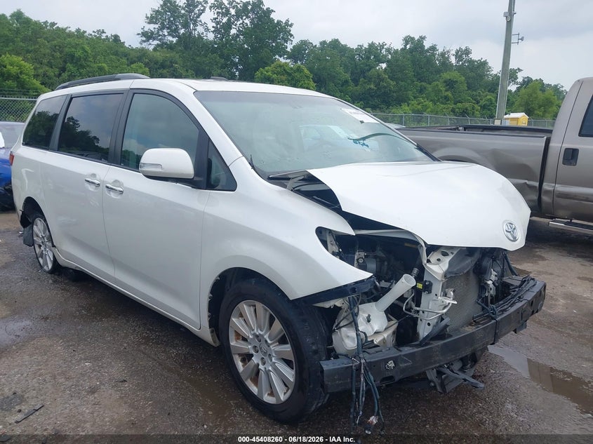2015 Toyota Sienna VIN 5TDYK3DC8FS654768 IAAI salvage auction — FRONT END, Salvage (Louisiana), sold $3,000 on 2026-07-28 (photo 1)