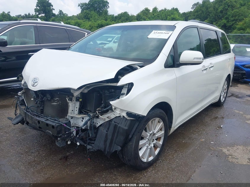 2015 Toyota Sienna VIN 5TDYK3DC8FS654768 IAAI salvage auction — FRONT END, Salvage (Louisiana), sold $3,000 on 2026-07-28 (photo 2)