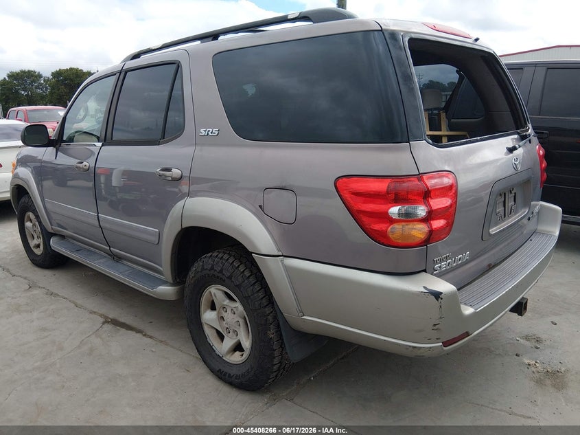 2002 Toyota Sequoia VIN 5TDBT44A52S065310 IAAI salvage auction — NORMAL WEAR, Clear (Indiana), sold $750 on 2026-07-14 (photo 3)
