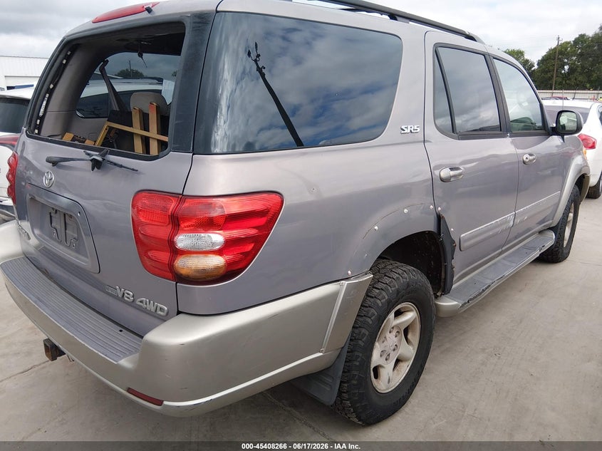 2002 Toyota Sequoia VIN 5TDBT44A52S065310 IAAI salvage auction — NORMAL WEAR, Clear (Indiana), sold $750 on 2026-07-14 (photo 4)
