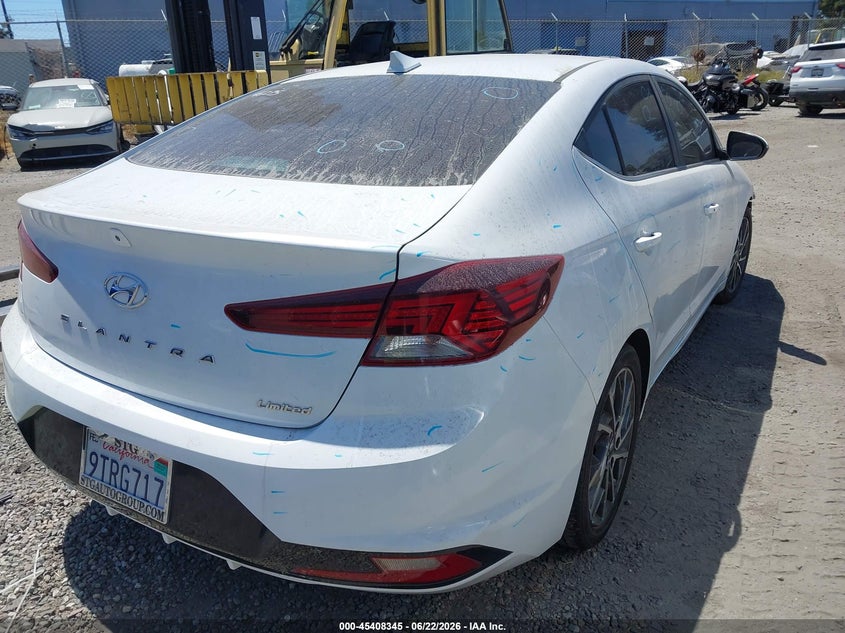 2020 Hyundai Elantra VIN 5NPD84LF7LH576466 IAAI salvage auction — LEFT FRONT, Salvage Title, sold $3,450 on 2026-08-01 (photo 4)