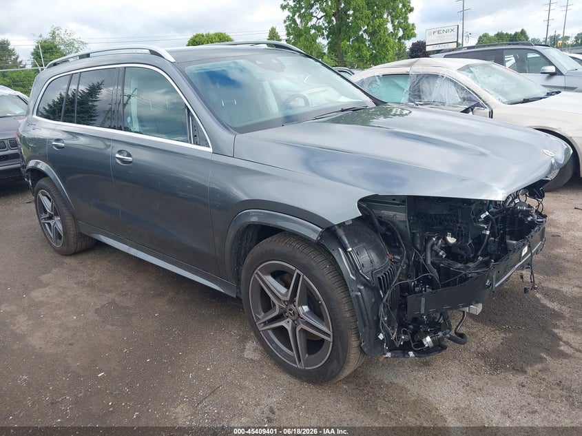 2026 Mercedes-benz Gls-klasse VIN 4JGFF5KE2TB637362 IAAI salvage auction — FRONT & REAR, Salvage Title, sold $39,950 on 2026-07-18 (photo 1)