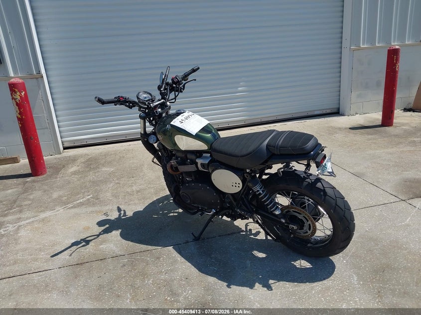 2023 Triumph motorcycle Scrambler VIN SMTD44G70PTBL0101 IAAI salvage auction — FRONT END, Rebuildable (Florida), sold $775 on 2026-07-28 (photo 3)