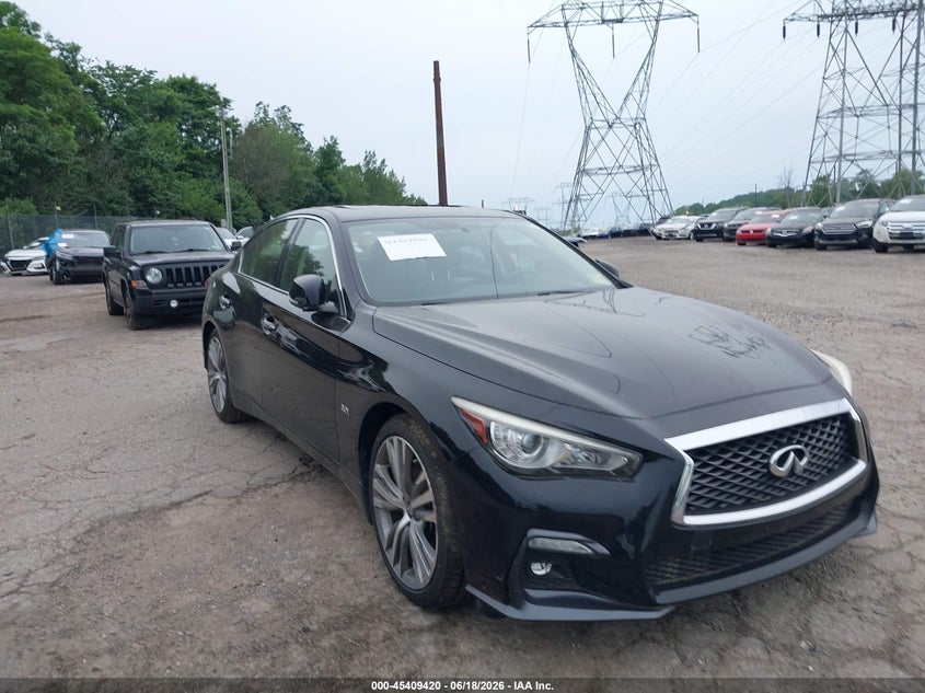 2018 Infiniti Q50 VIN JN1EV7AR0JM436437 IAAI salvage auction — UNKNOWN, Wait Title, sold $5,275 on 2026-08-28 (photo 1)