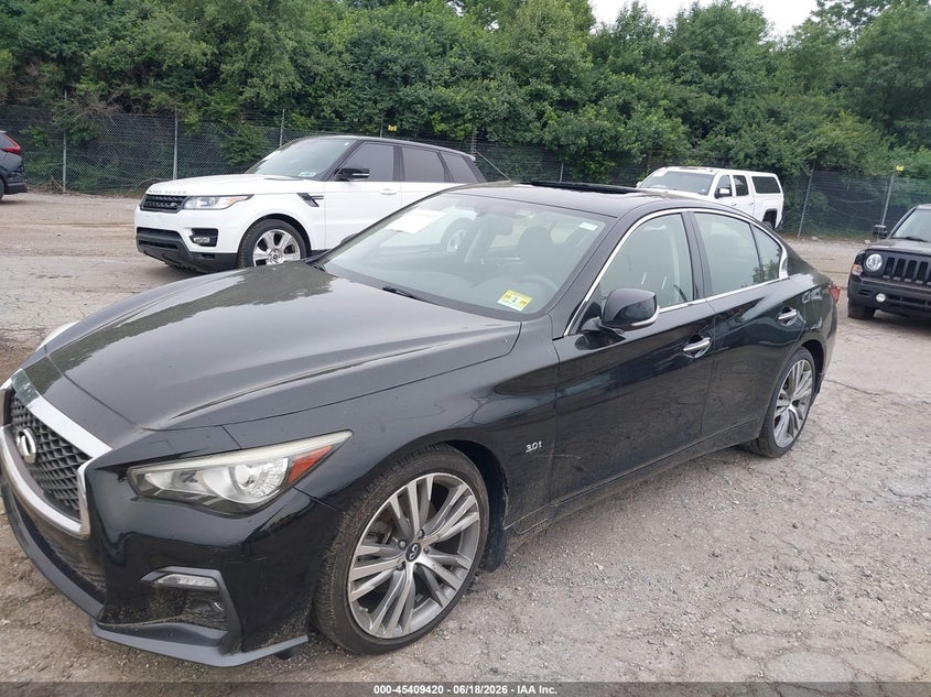 2018 Infiniti Q50 VIN JN1EV7AR0JM436437 IAAI salvage auction — UNKNOWN, Wait Title, sold $5,275 on 2026-08-28 (photo 2)