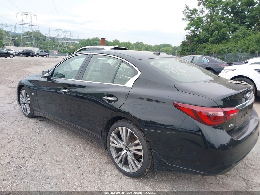 2018 Infiniti Q50 VIN JN1EV7AR0JM436437 IAAI salvage auction — UNKNOWN, Wait Title, sold $5,275 on 2026-08-28 (photo 3)
