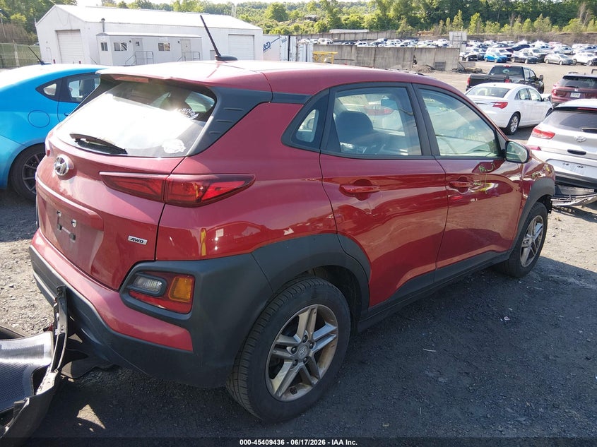 2020 Hyundai Kona VIN KM8K1CAA2LU403906 IAAI salvage auction — FRONT END, Salvage (Pennsylvania), sold $2,000 on 2026-07-14 (photo 4)