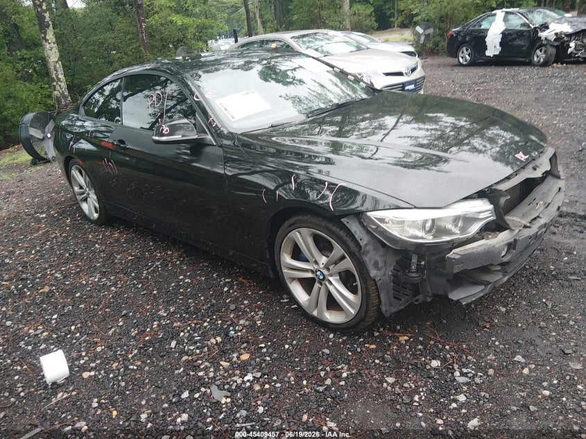 2014 BMW 4er VIN WBA3R5C58EF784579 IAAI salvage auction — FRONT & REAR, Clear (Virginia), sold $1,850 on 2026-07-09 (photo 1)