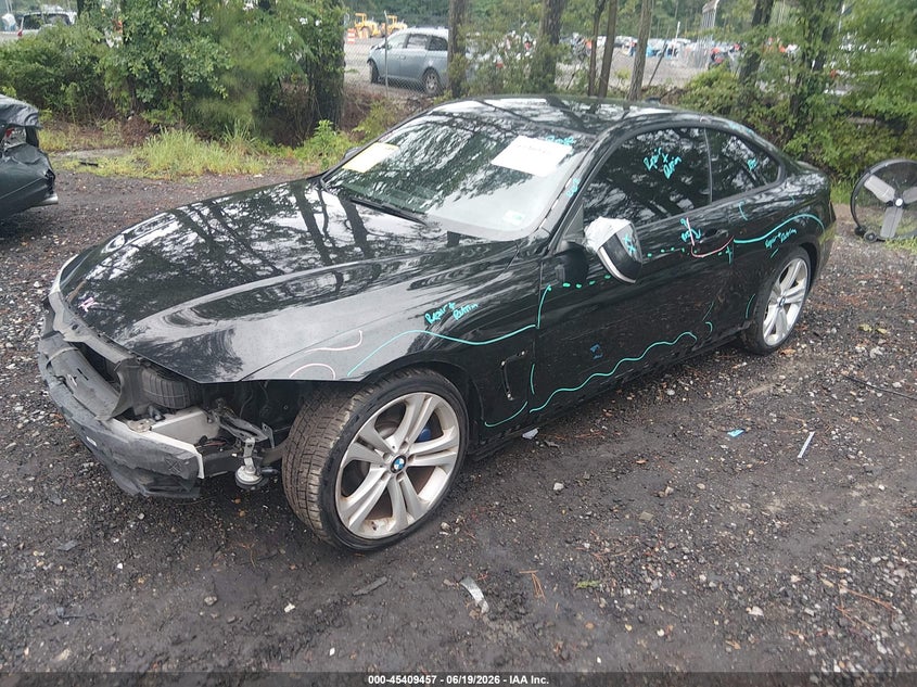 2014 BMW 4er VIN WBA3R5C58EF784579 IAAI salvage auction — FRONT & REAR, Clear (Virginia), sold $1,850 on 2026-07-09 (photo 2)