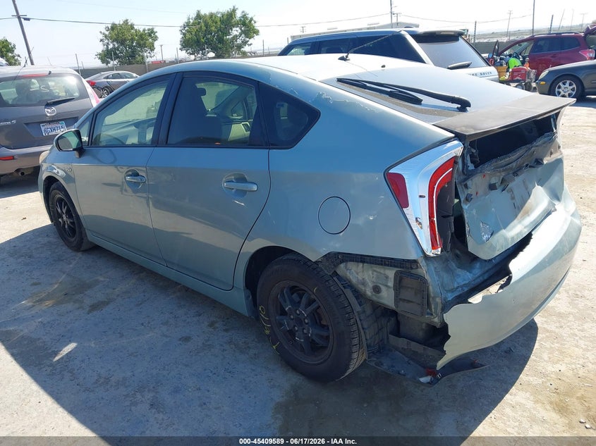 2012 Toyota Prius VIN JTDKN3DU0C5465541 IAAI salvage auction — REAR END, Salvage (California), sold $1,175 on 2026-07-16 (photo 3)