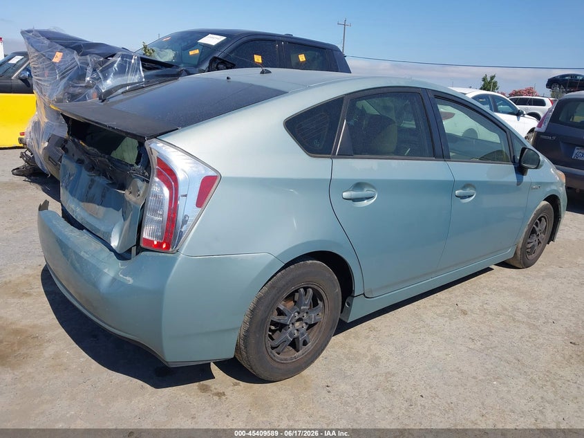 2012 Toyota Prius VIN JTDKN3DU0C5465541 IAAI salvage auction — REAR END, Salvage (California), sold $1,175 on 2026-07-16 (photo 4)